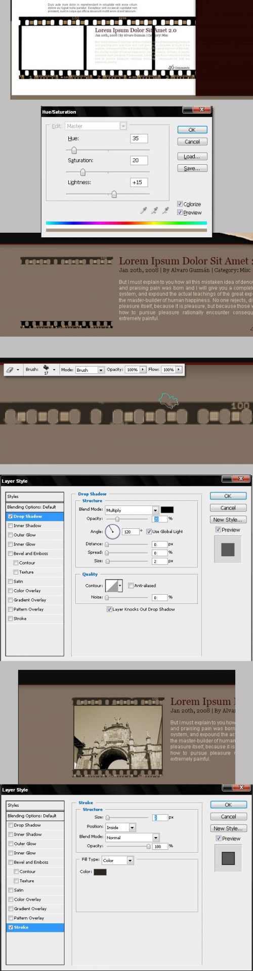 آموزش طراحی وبسایت به سبک گرانج در فتوشاپ
